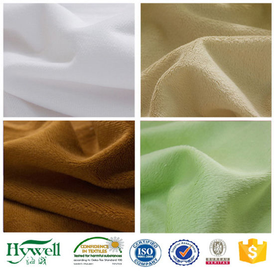 Polyester Velboa Plush Pattern S Brosser Tissu Tricoté