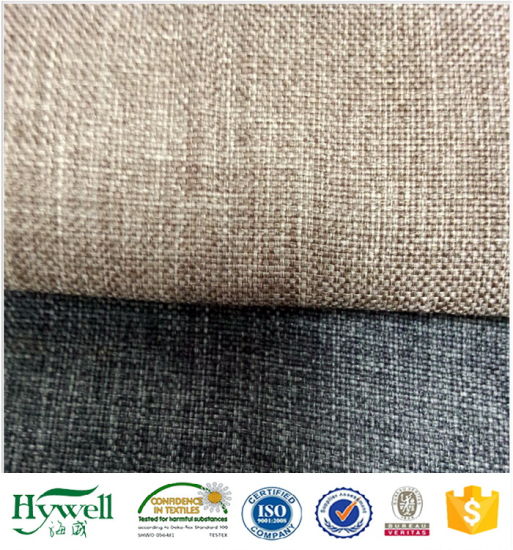 Tissu en lin polyester 2018 pour canapé et mobilier