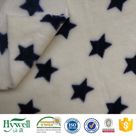 Tissu de couverture 100% polyester Print Feule corail