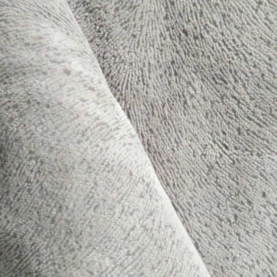 Tissu de canapé floqué en nylon uni en tissu décoratif