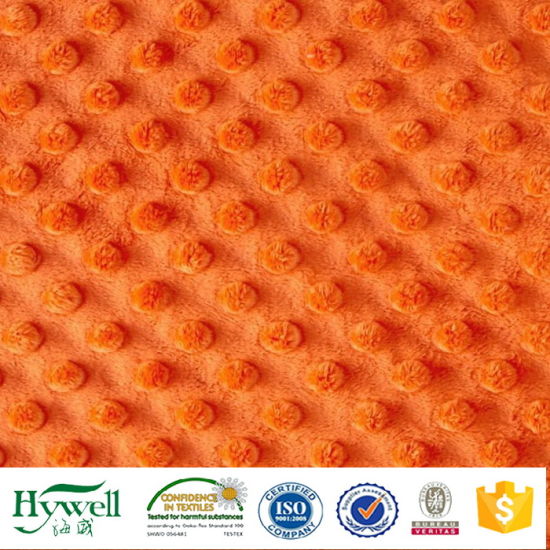 Tissu Velboa gaufré avec bulles de 3 mm Oktex-100 Warp Knitting pour bébé