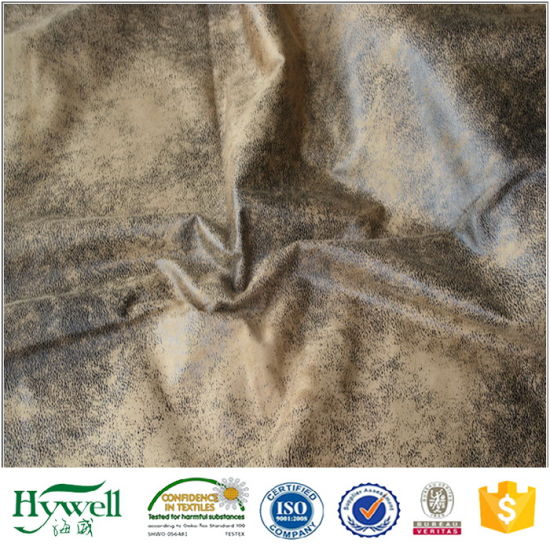 Tissu de canapé en cuir suédé polyester