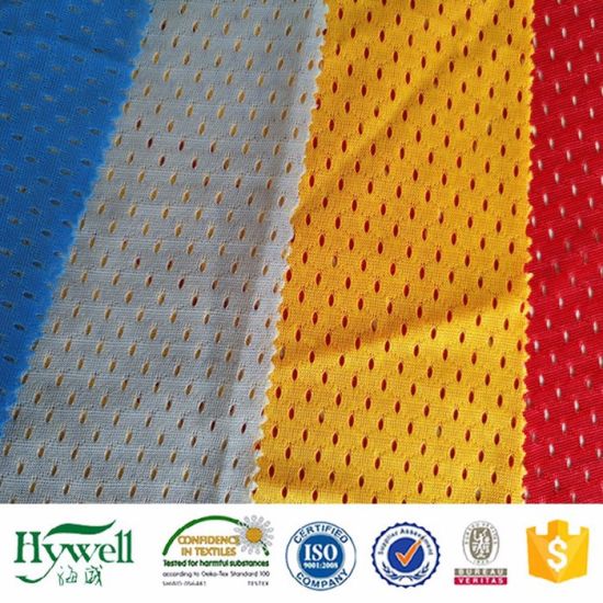 100 tissu de maille de tricot de polyester pour des vestes d'habillement de sac